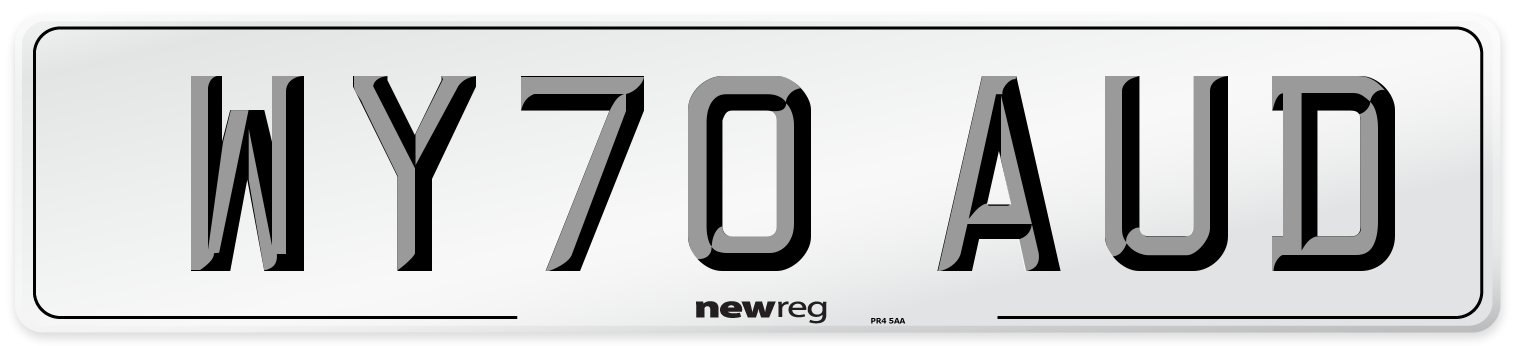 WY70 AUD Number Plate from New Reg